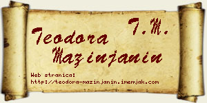 Teodora Mazinjanin vizit kartica